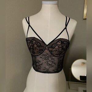 Victoria Secret Black Lace Bralette Top